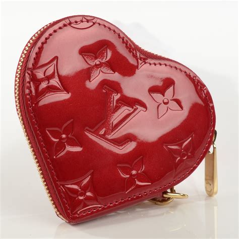 louis vuitton vernis heart coin purse